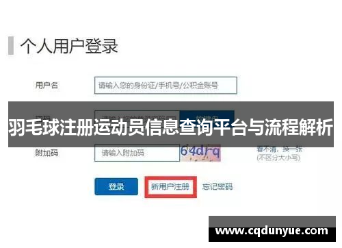 羽毛球注册运动员信息查询平台与流程解析