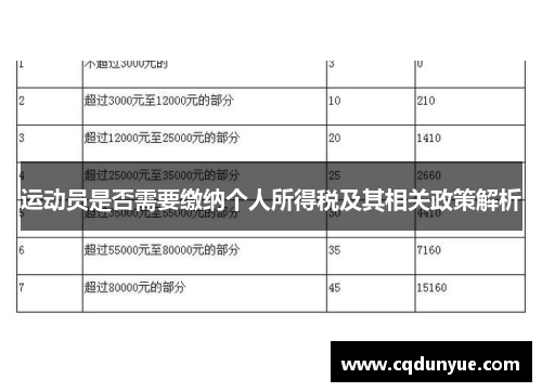 运动员是否需要缴纳个人所得税及其相关政策解析